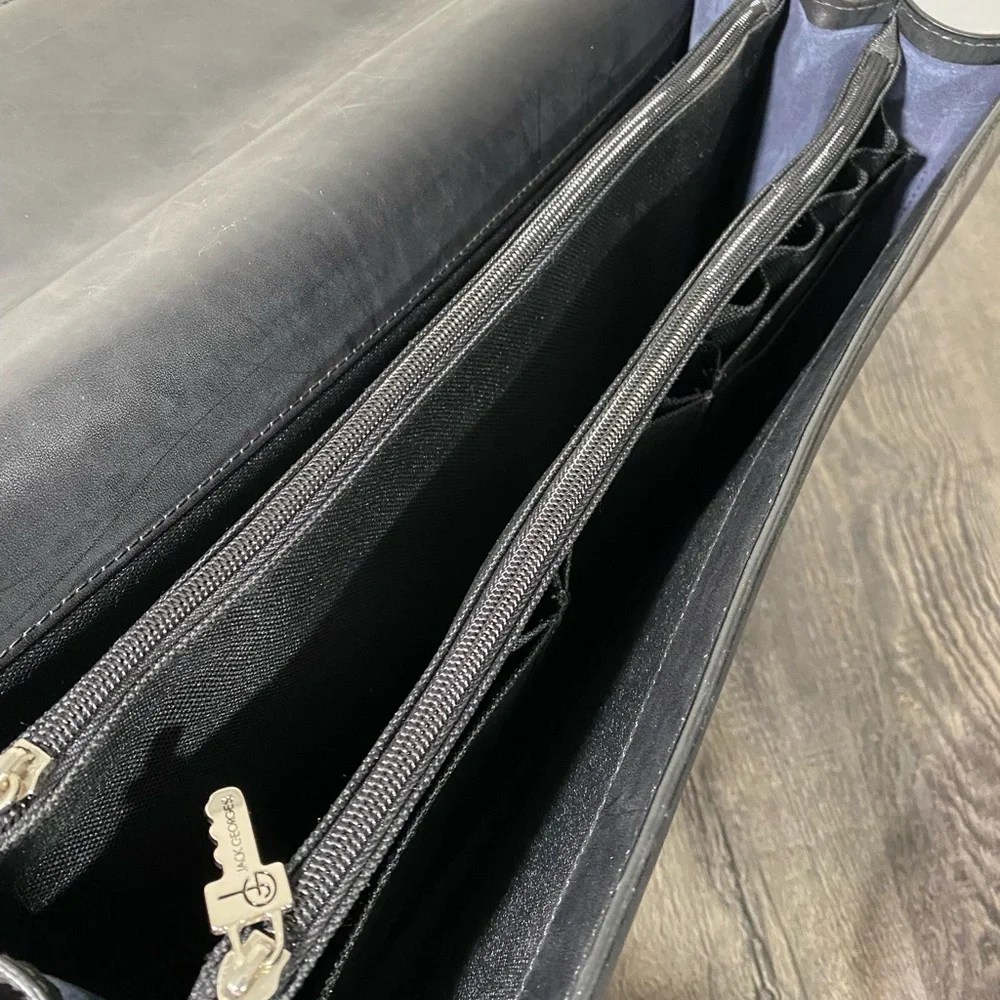 JACK GEORGES Leather Briefcase